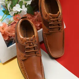 Red Chief Men Tan Leather Derbys-picture-23