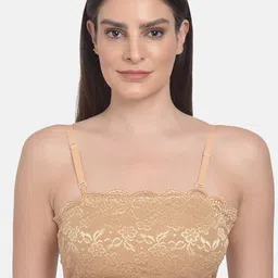mod & shy Beige Floral Bralette Bra - Lightly Padded-29