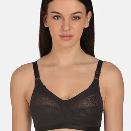 mod & shy Black Self Design Non-Wired Non Padded Minimizer Bra MS252-22