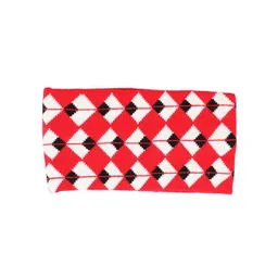 Bharatasya Men Red & White Self Design Woolen Headband-image-86