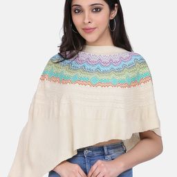 Saanjh Women Cream Self Design-image-76