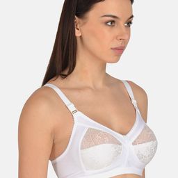 mod & shy White Self Design Non-Wired Non Padded Minimizer Bra MS254 image 2