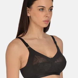 mod & shy Black Self Design Non-Wired Non Padded Minimizer Bra MS252 image 5