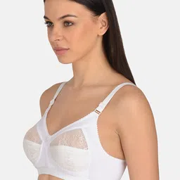 mod & shy White Self Design Non-Wired Non Padded Minimizer Bra MS254 image 5