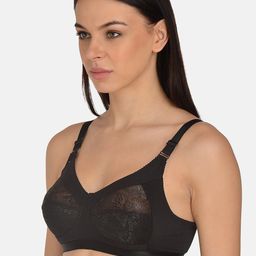 mod & shy Black Self Design Non-Wired Non Padded Minimizer Bra MS252 image 4