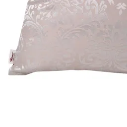 Home Cream-Coloured & Silver-Toned Set of 5 Self Design Square Cushion Covers image 2