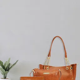 Bagsy Malone Set Of 3 Textured Structured Handbags & Wallet-image-0