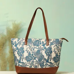 Anouk Floral Printed Shopper Tote Bag-48