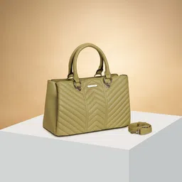 Forever Glam by Pantaloons PU Structured Handheld Bag with Bow Detail-18