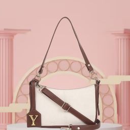 yelloe Colourblocked Structured Handheld Bag image 5