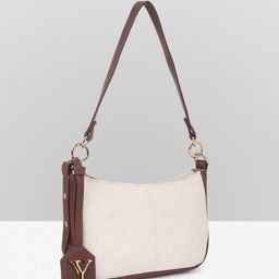 yelloe Colourblocked Structured Handheld Bag image 2