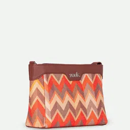 ZOUK Tidal Wave Harmony Chevron Printed Structured Sling Bag image 3