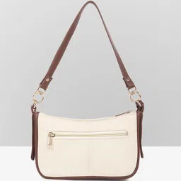 yelloe Colourblocked Structured Handheld Bag image 4