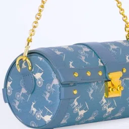 CHRONICLE Abstract Printed Half Moon Shoulder Bag image 5