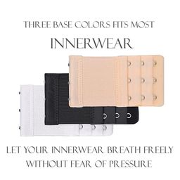 prime cart Women's Bra Extenders Soft Comfortable Stretchy Bra Extension Plus Size Elastic Strap Band Extender for Women Hook Bra Strap Extender Bra Extenders (3 PIECES (2 HOOK 3 RAW), BLACK) image 4