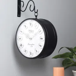EXIM DECOR Black & White Vintage Wall Clock-picture-28