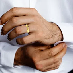 KISNA DIAMOND AND GOLD JEWELLERY Men 18 Kt Gold 0.04 CT Diamond Ring-picture-36