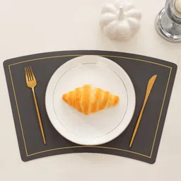 HOKIPO Black 4 Pieces Waterproof & Heat Resistant Table Placemats image 2