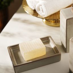 Pure Home and Living Grey Glazed Stone Soap Dish-image-34