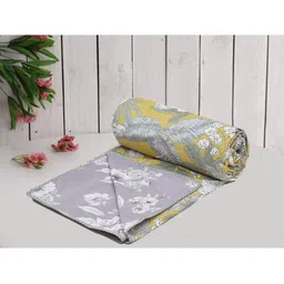 RRC Green Floral Microfiber AC Room 150 GSM Single Bed Dohar-42