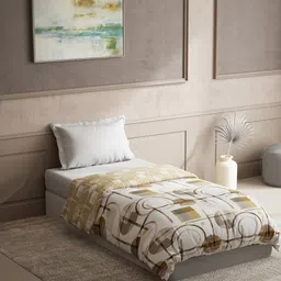 DDecor White & Brown Printed Mild Winter 150 GSM Cotton Single Bed Dohar-image-43