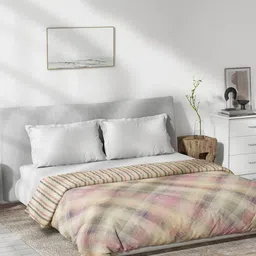 DDecor Live Beautiful Purple Checked Cotton Mild Winter 180GSM Reversible Double Bed Dohar-image-88