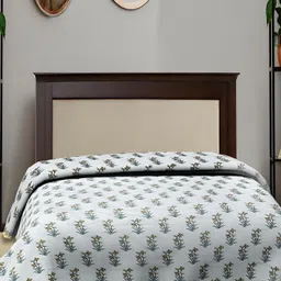 Texstylers Gold Toned & White Floral Cotton AC Room 150 GSM Double Bed Dohar-image-6