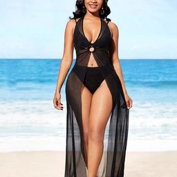 FIMBUL Halter Neck Net Baby Doll-picture-22