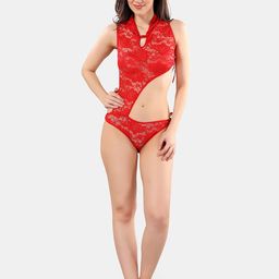 Be You Net Self Design Spread Collar Baby Doll-image-69