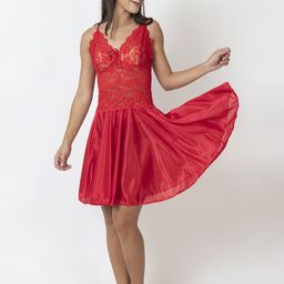AVYAY Women Satin Baby Doll-image-65