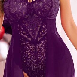 Krelin Self Design Shoulder Straps Net Baby Doll image 3