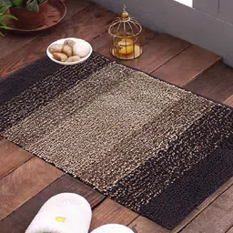 Kuber Industries Set Of 2 Brown Cotton Anti Slip Door Mat-24