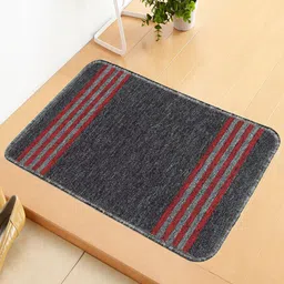 Bedspun Black & Red Striped Anti-Skid Doormat-12