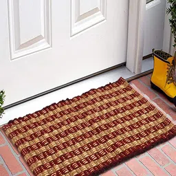 Kuber Industries Pack Of 2 Printed Cotton Anti-Skid Doormat-73