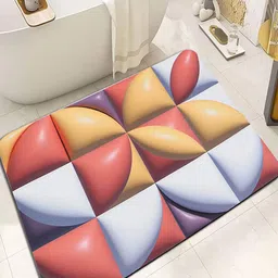Dakshya Industries Red & Yellow 3D Printed Anti-Slip Doormat-image-63