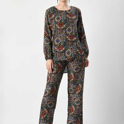 BAESD Ethnic Motifs Embroidered Tunic With Trousers Co-Ods-picture-27