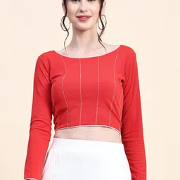 BAESD Striped Boat Neck Crop Top-image-49