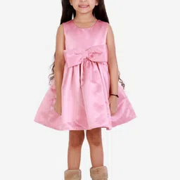 KidsDew Mauve Solid Dress-image-55
