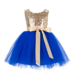 BAESD Net Round Neck Sleeveless Fit & Flare Dress-image-26