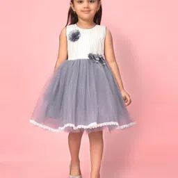 BAESD Girls Striped Corsage Detail Fit & Flare Dress-picture-13