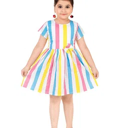 BAESD Striped Fit & Flare Dress-image-38