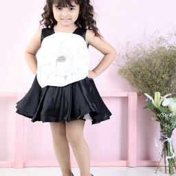 THE LITTLE CELEBS Girls Satin Fit & Flare Dress-picture-31