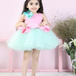 THE LITTLE CELEBS Girls Scuba Fit & Flare Dress-picture-58