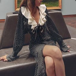 LULU & SKY Polka Dot Print Sheath Dress-image-30