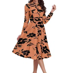 ODETTE Print Fit & Flare Dress-picture-34