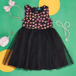 YU by Pantaloons Girls Conversational Printed Pure Cotton Fit & Flare Dress-image-66
