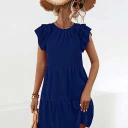 StyleCast x Revolte Flutter Sleeves Layered A-Line Dress-image-91