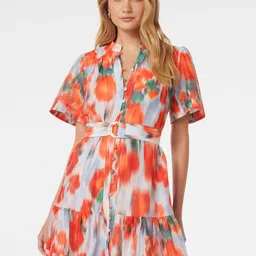 Forever New Tie & Dye Print Fit & Flare Mini Dress-image-14