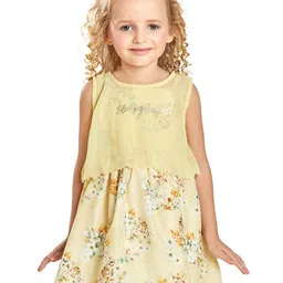 Peppermint Floral Printed Georgette Fit & Flare Dress-picture-28