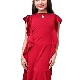 FELLAMO Girls Flutter Sleeve Sheath Dress-image-27